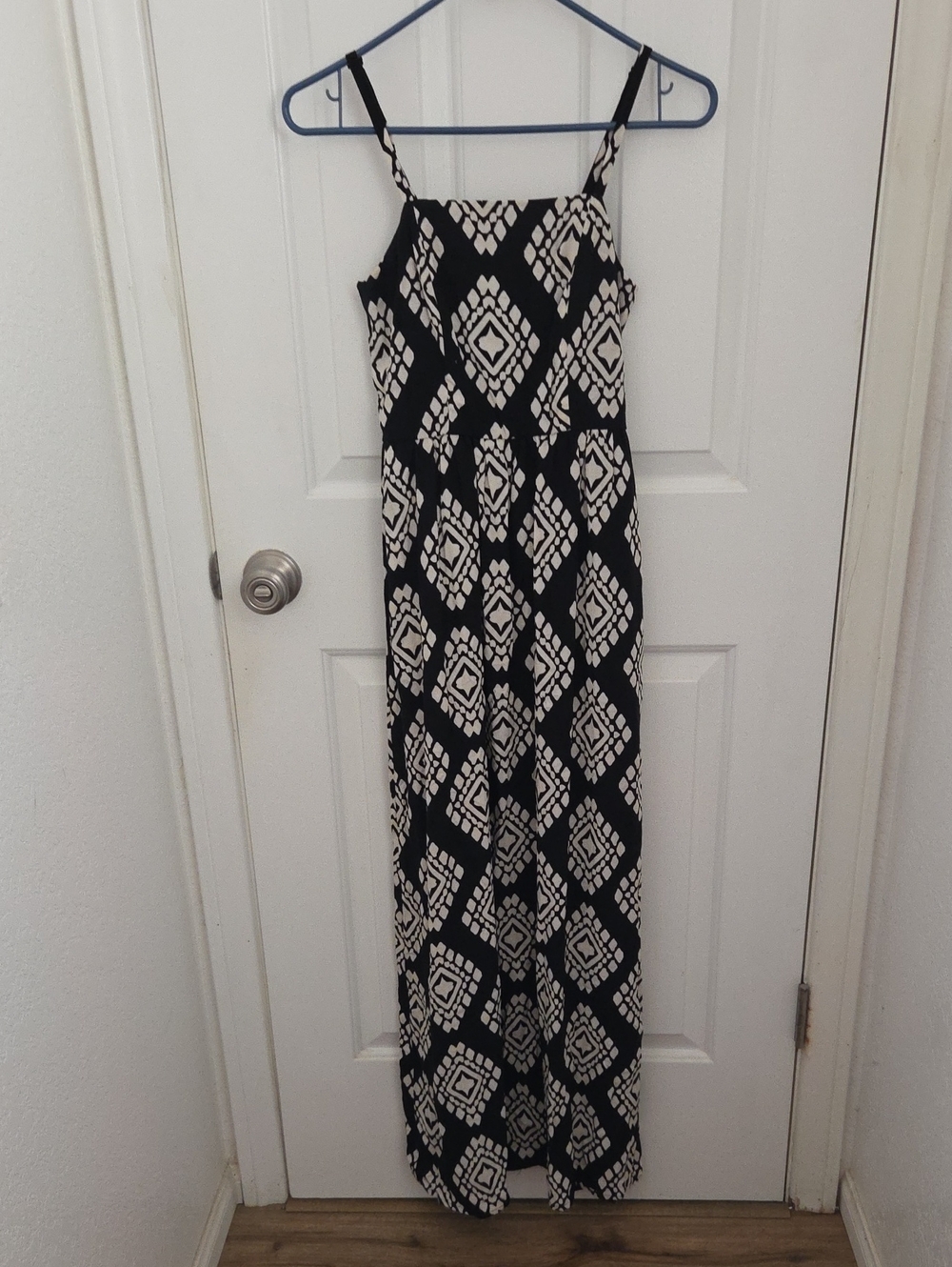 Lily Rose Black & White Geometric Maxi Dress